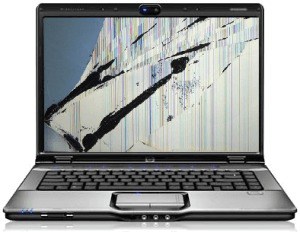 uszkodzona matryca w laptopie